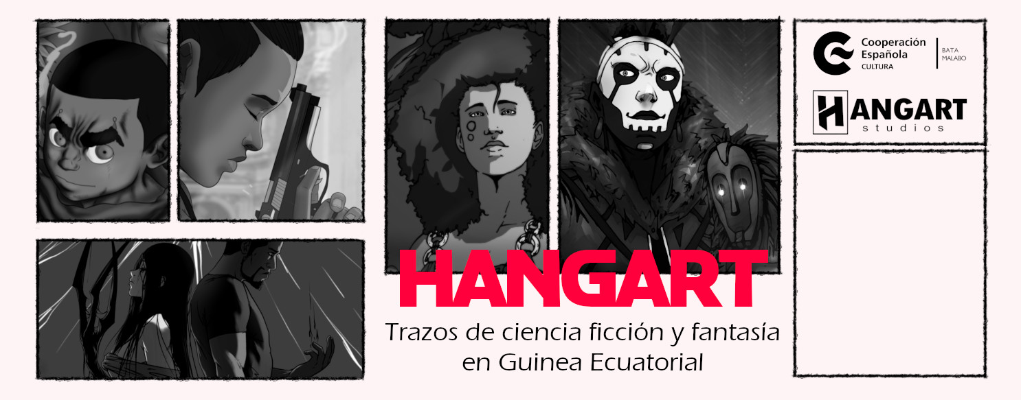 Inauguracin exposicin Hangart trazos de ciencia ficcin y fantasa en Guinea Ecuatorial