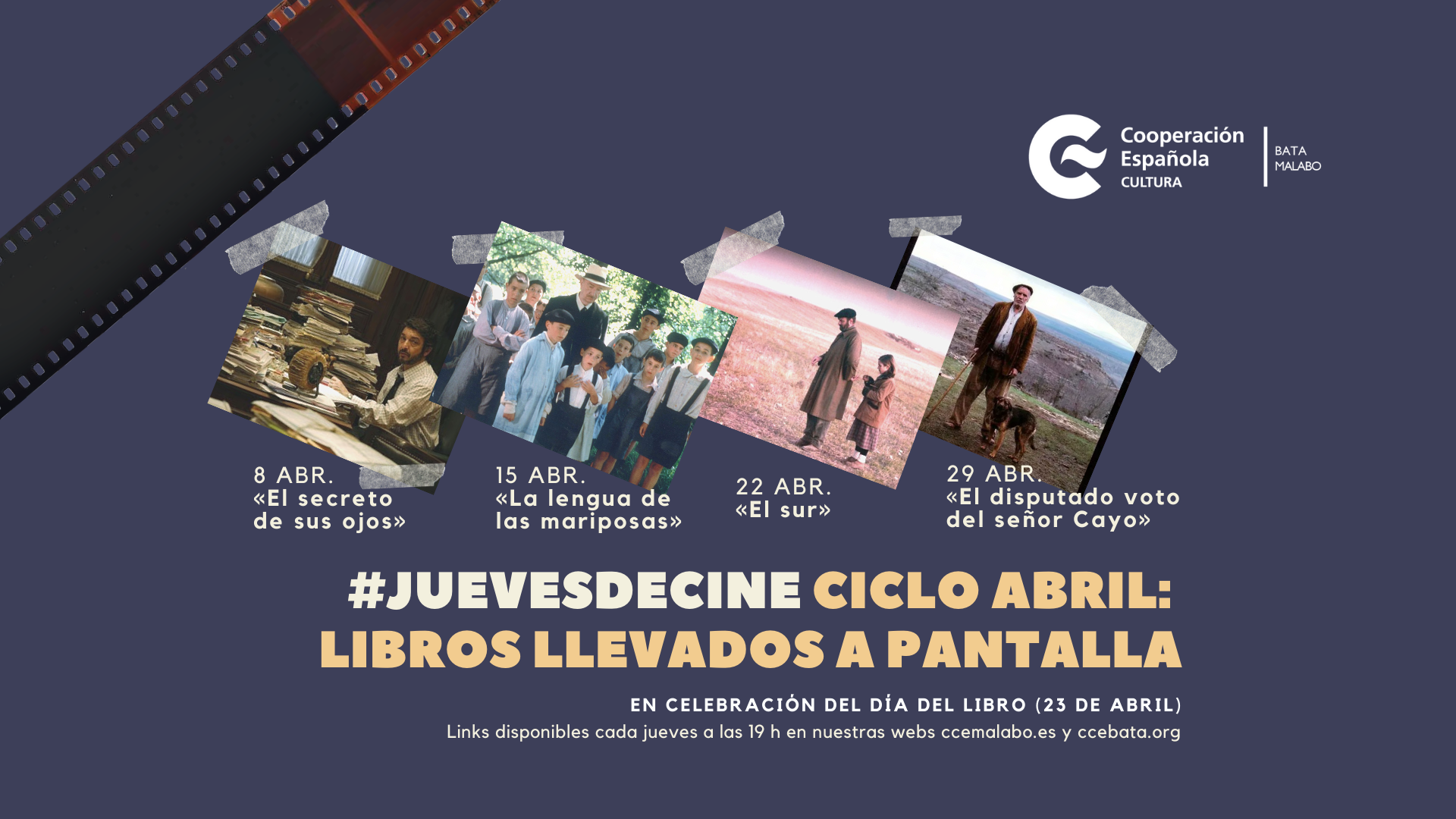 Ciclo de cine Abril libros llevados a pantalla
