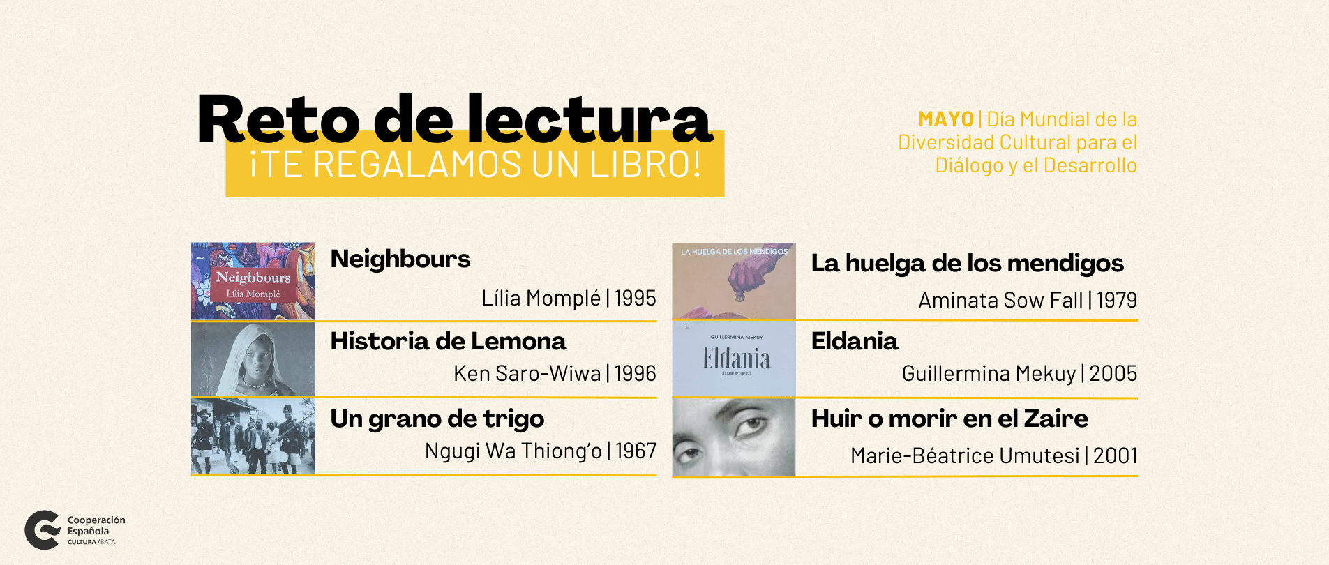 Reto de lectura de mayo 2024