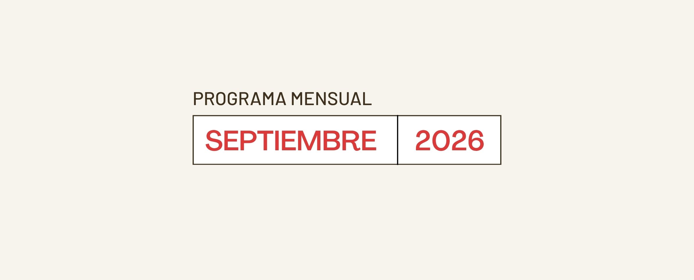 Programa de septiembre 2026