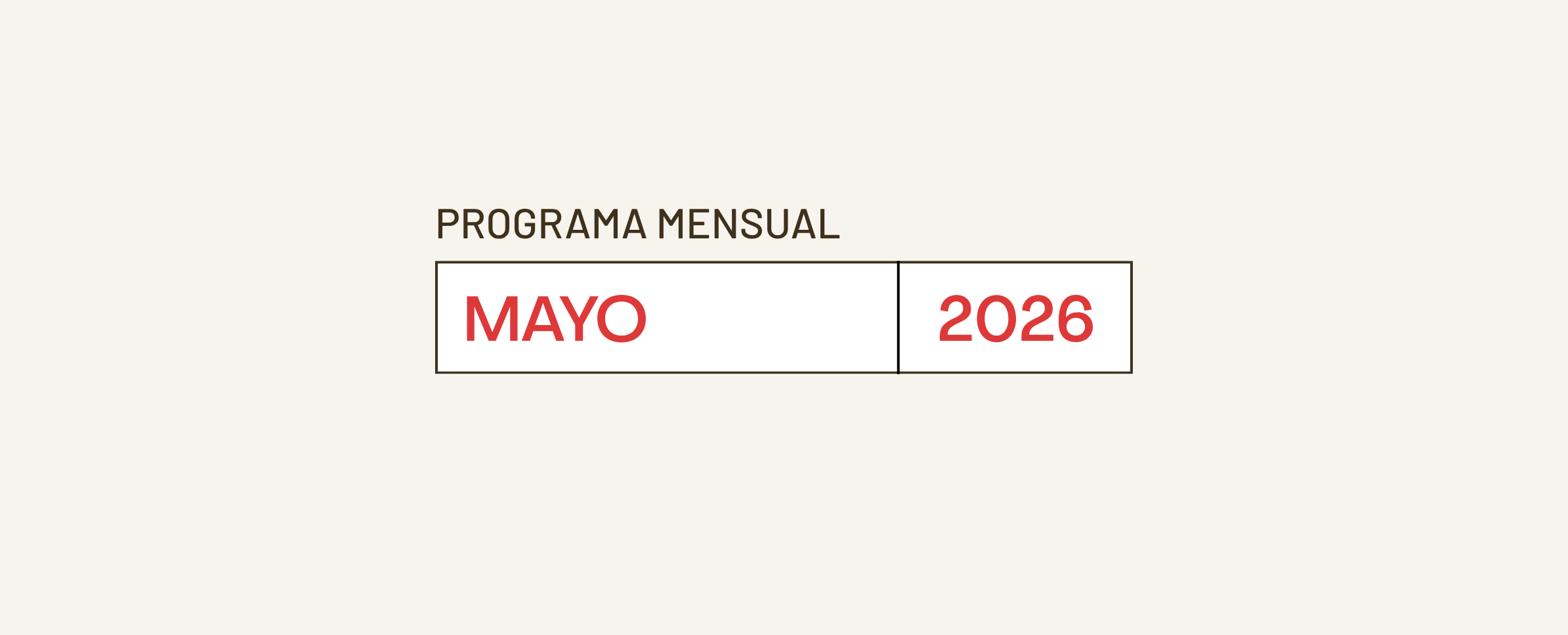 Programa de mayo 2026