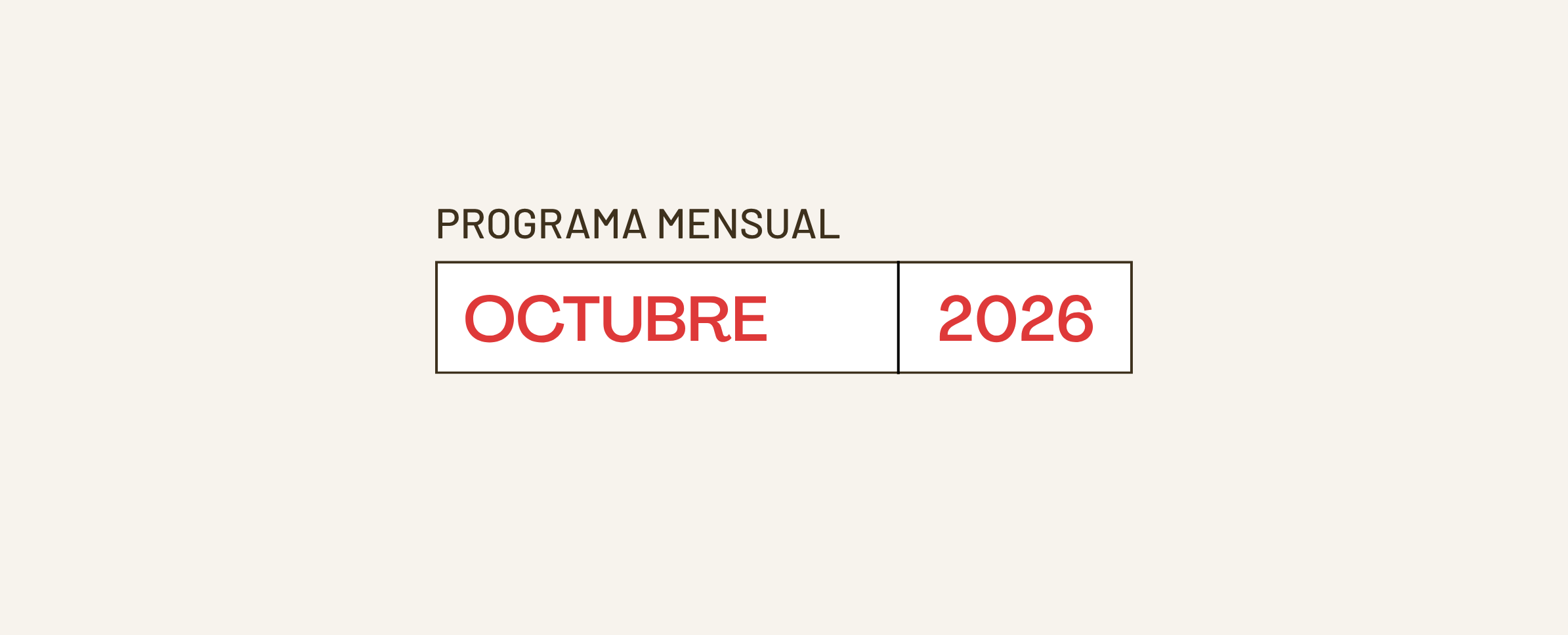Programa de octubre 2026